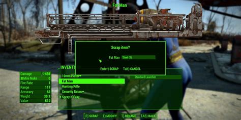 fallout 4 weight bench|scrapping items in fallout 4.